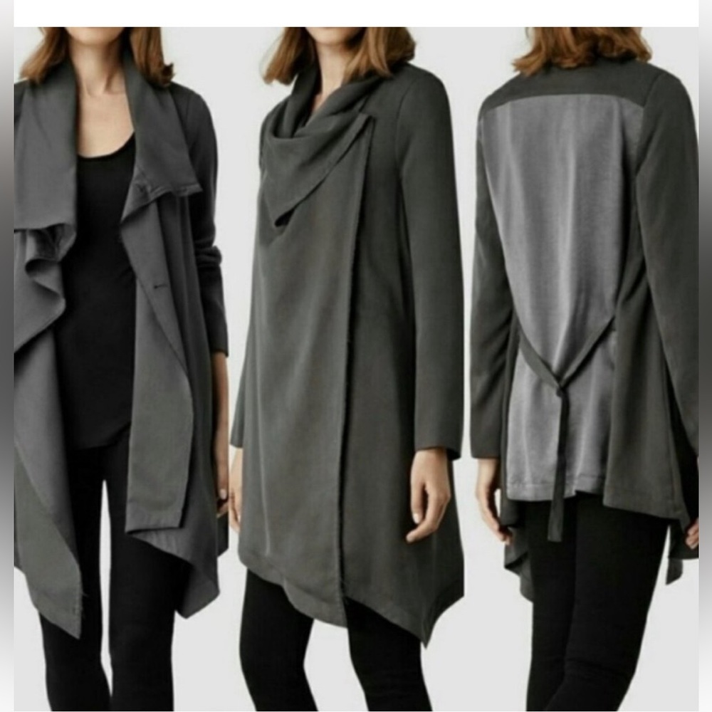 All Saints Hoxton coat in black (stock photo is grey)